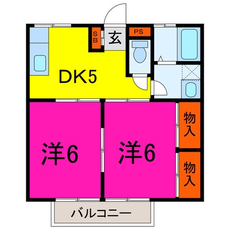 カサマコーポの物件間取画像